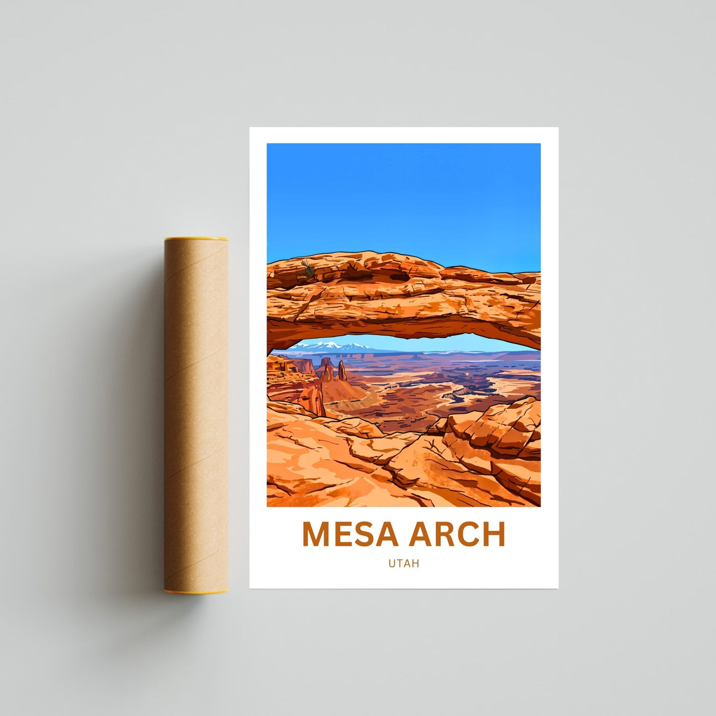 Mesa Arch Travel Poster -   Red Rock