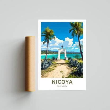 Nicoya, Costa Rica Travel Poster  - Gateway to the sea