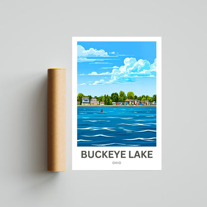 Buckeye Lake Travel Poster -  Midwest Lake Life