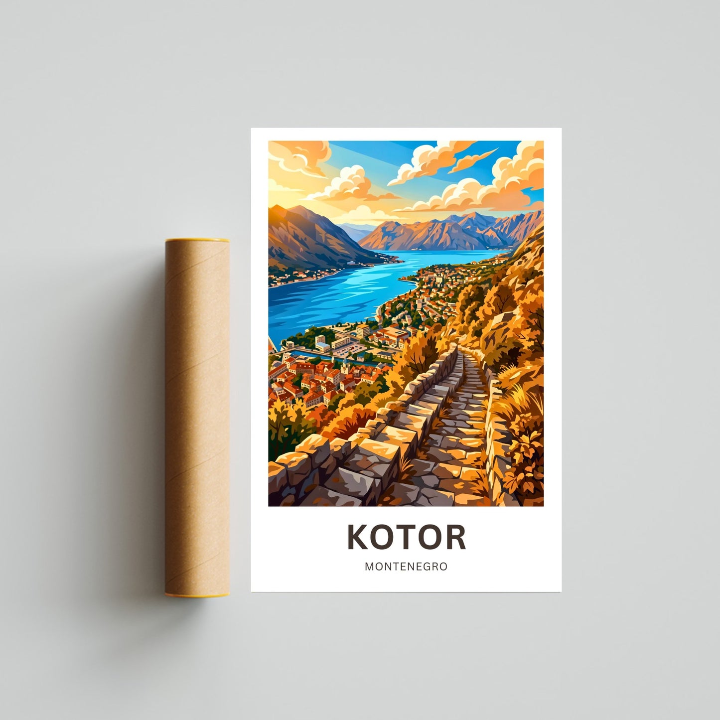 Kotor Travel Poster -   Iconic Landmark