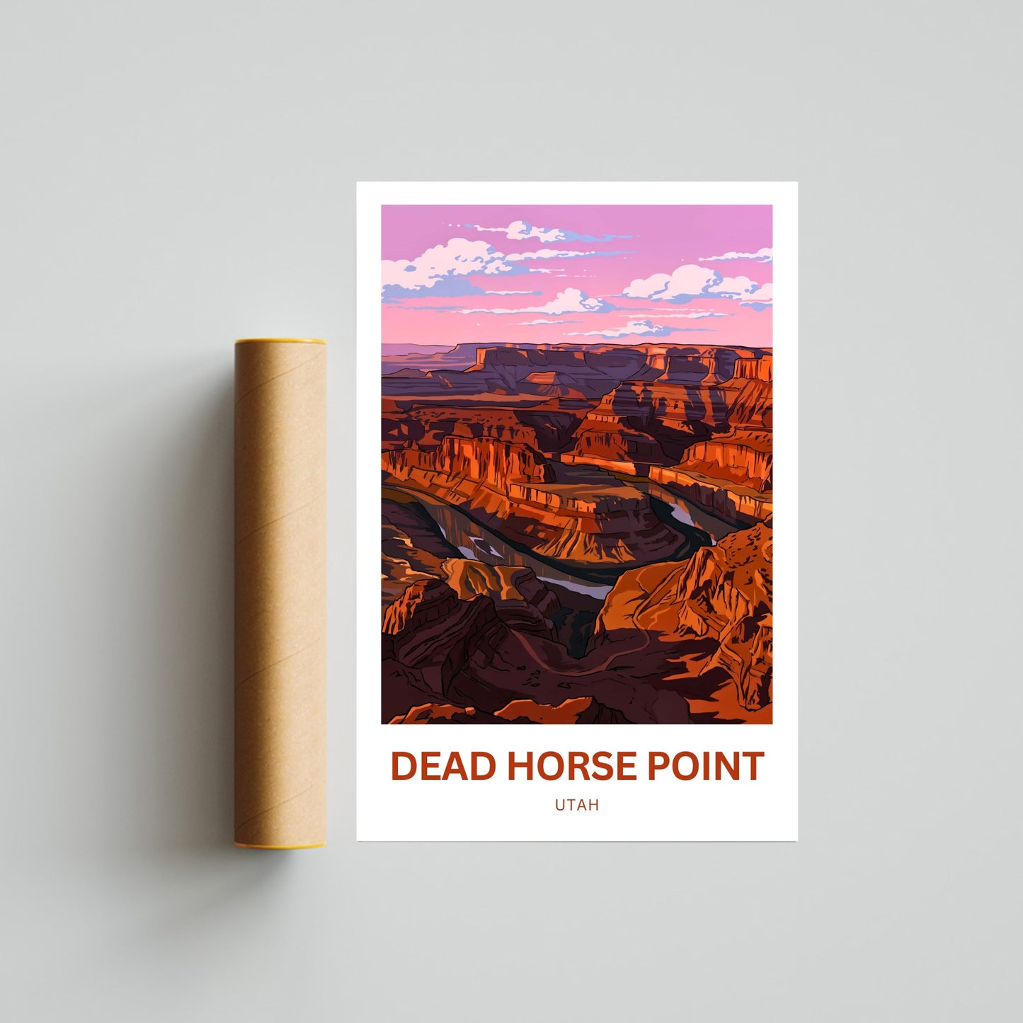 Dead Horse Point Travel Poster - Mesmerizing Overlook View