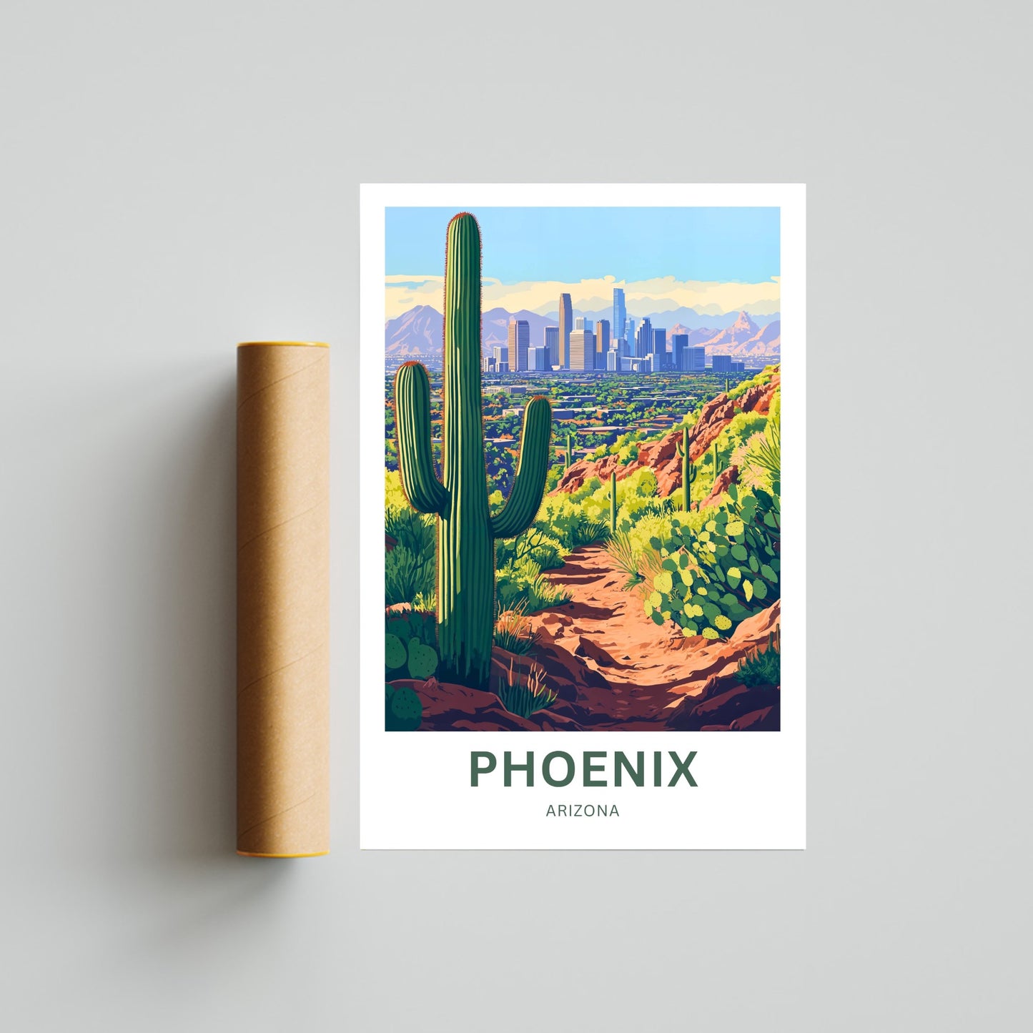 Phoenix Travel Poster - Arizona Desert Dreams