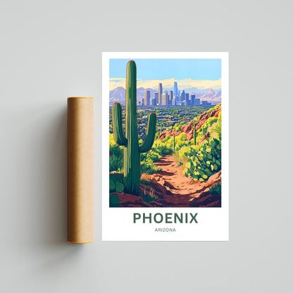 Phoenix Travel Poster - Arizona Desert Dreams