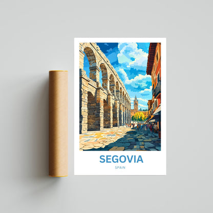 Segovia Travel Poster - Timeless Beauty in the Heart of Spain