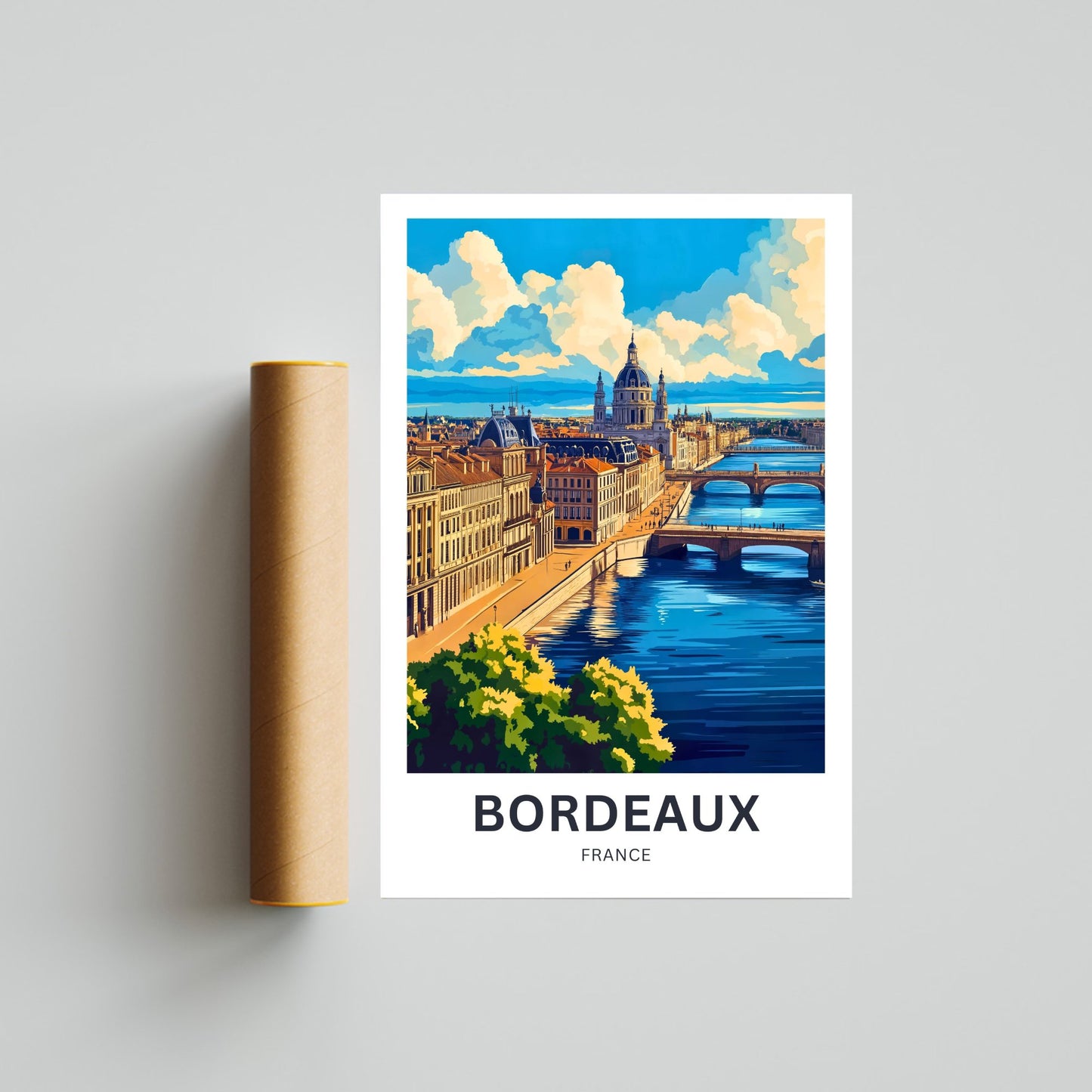 Bordeaux Travel Poster - France