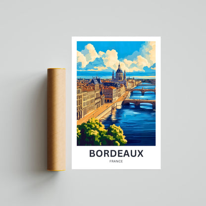 Bordeaux Travel Poster - France