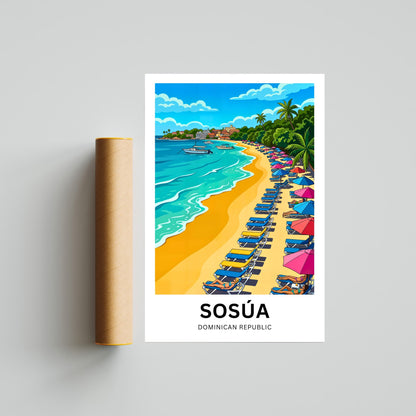 Sosúa Travel Poster - Beachside
