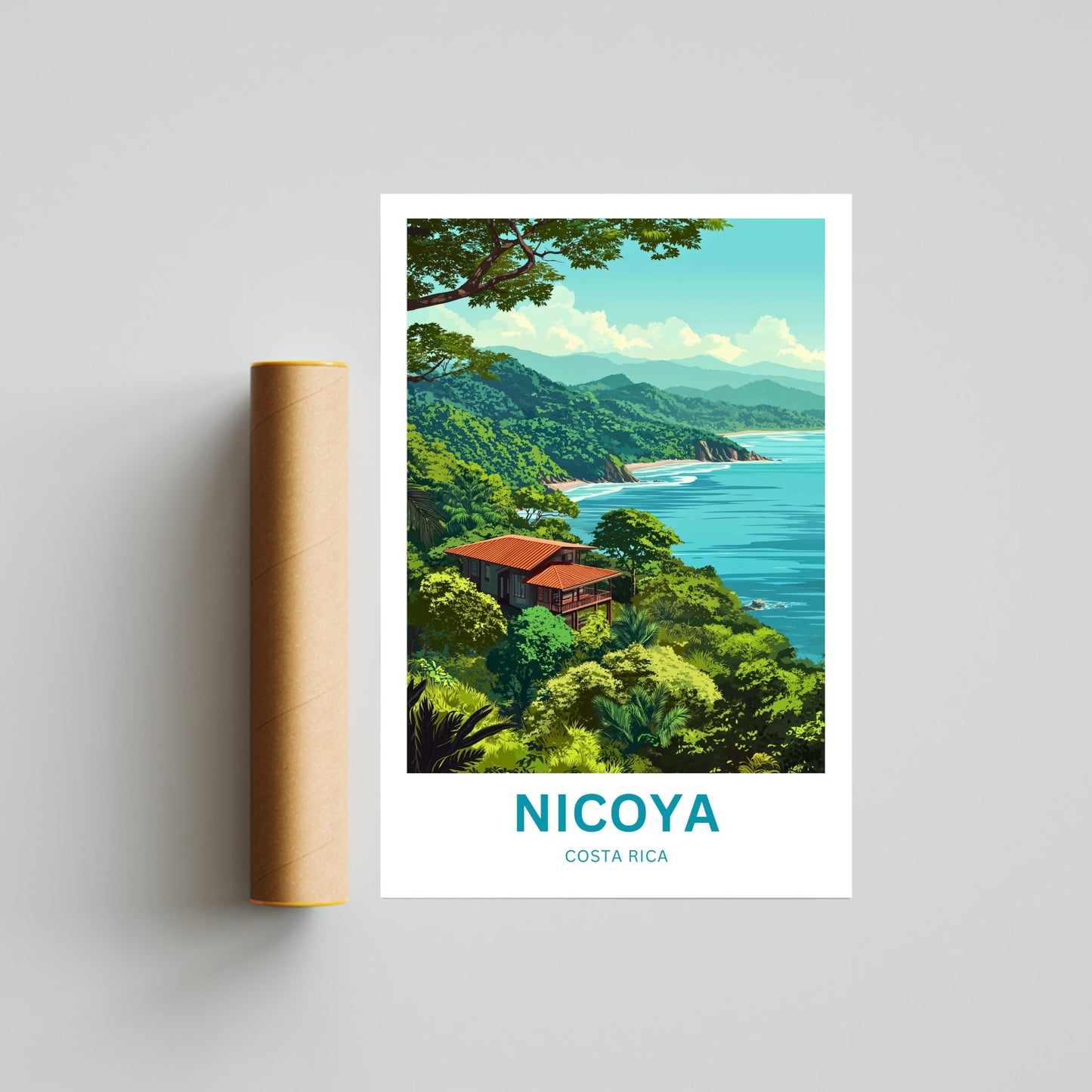 Nicoya, Costa Rica Travel Poster  - Coastal Blessing