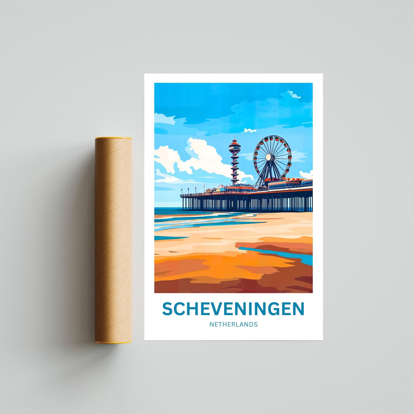 Scheveningen Travel Poster- Captivating Pier
