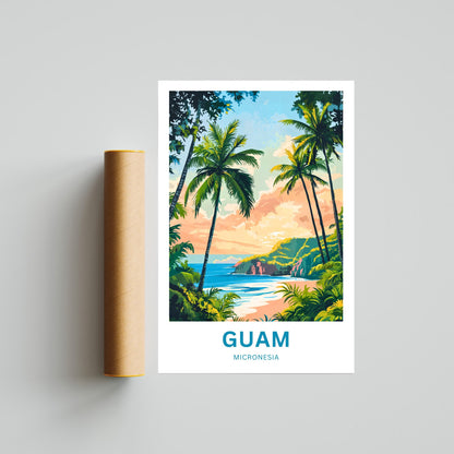 Guam Travel Poster - Captivating Coastal View of Guam