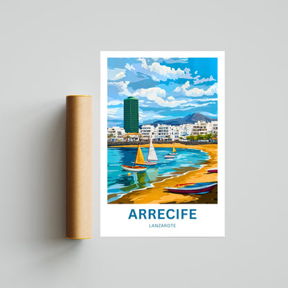 Arrecife Travel Poster- Lanzarote’s Urban Oasis