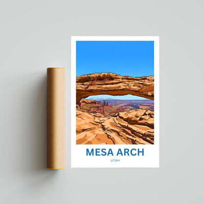 Mesa Arch Travel Poster -   Overlook View Of Canyonlands