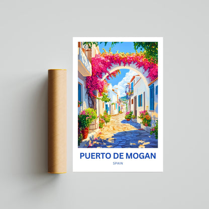 Puerto de Mogán Travel Poster - The Flowered Archway