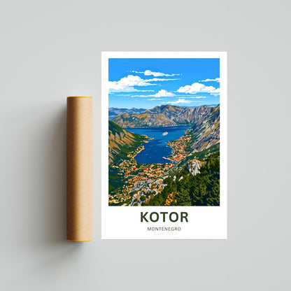 Kotor Travel Poster -   Discover Montenegro