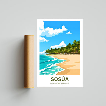 Sosúa Travel Poster - Caribbean dream