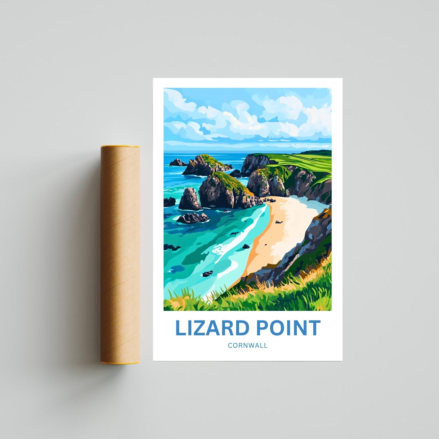 Lizard Point Travel Poster - Coastal Beauty