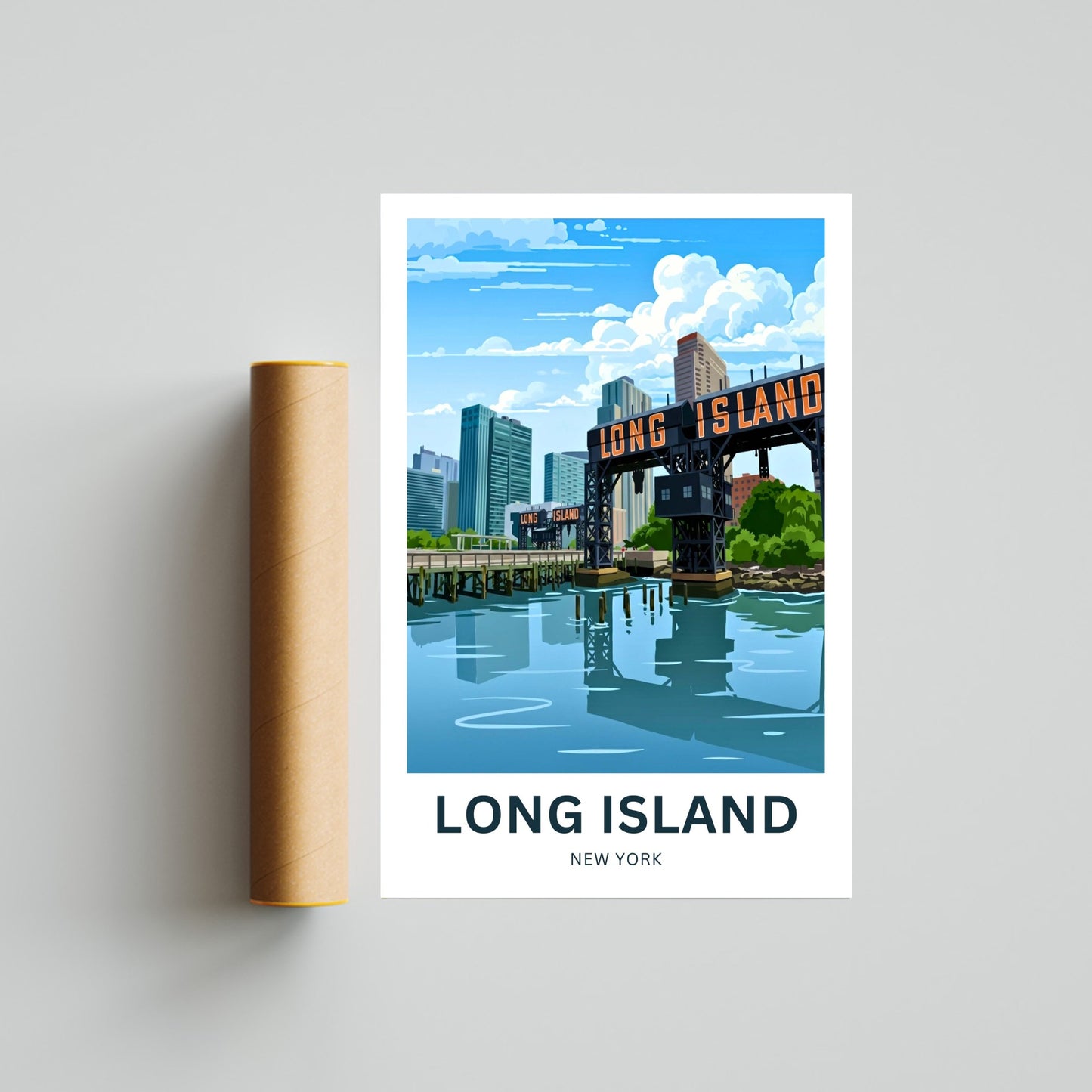 Long Island Travel Poster -  Oceanfront