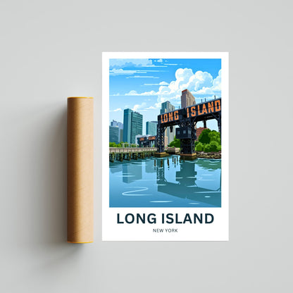 Long Island Travel Poster -  Oceanfront