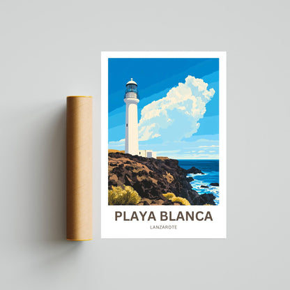 Playa Blanca Travel Poster- Lanzarote