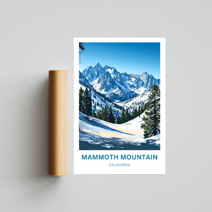 Mammoth Mountain Travel Poster - Alpine Wilderness Escape