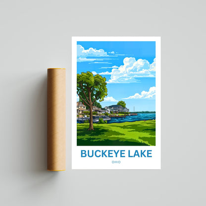 Buckeye Lake Travel Poster -  Ohio