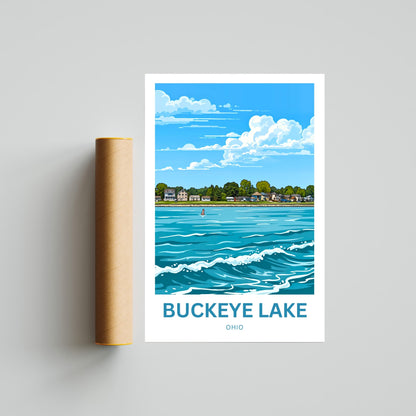 Buckeye Lake Travel Poster -  Serene Ohio