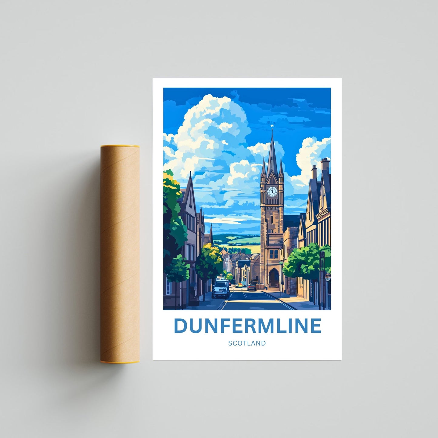 Dunfermline Travel Poster- Royal Roots of Dunfermline