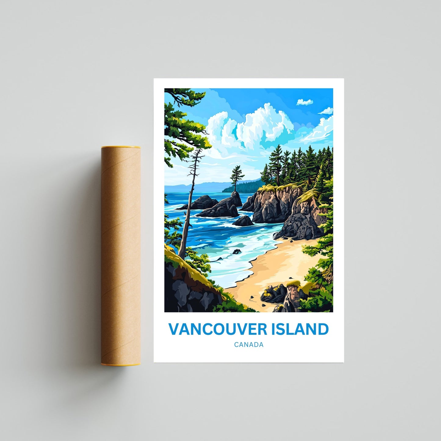 Vancouver Island Travel Poster - Where the Wild Still Lives
