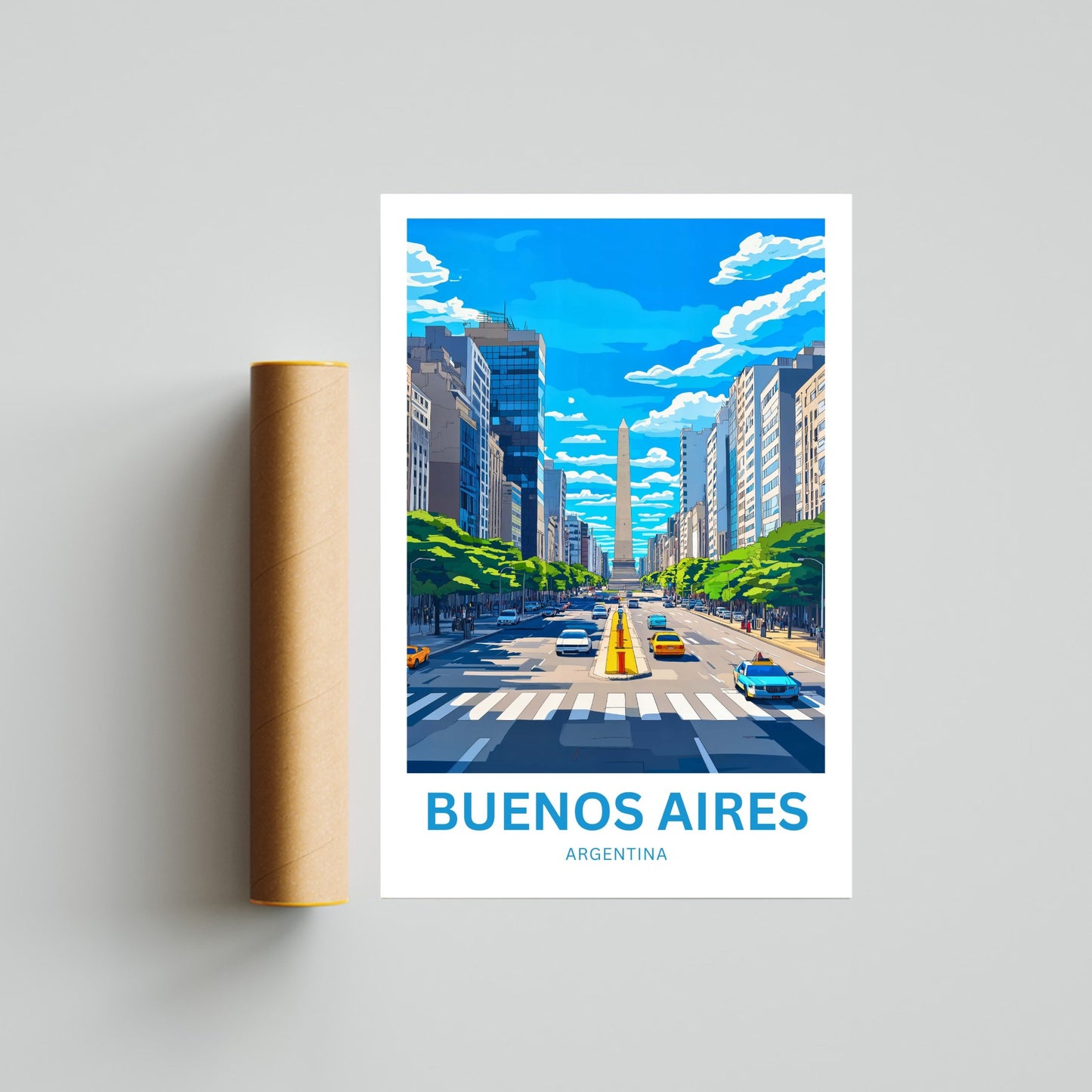 Buenos Aires Travel Poster - Street Life