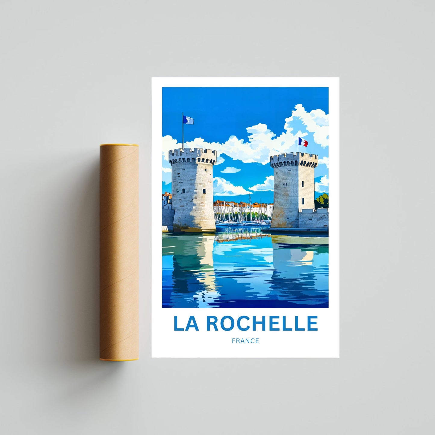 La Rochelle Travel Poster - France Timeless Towers