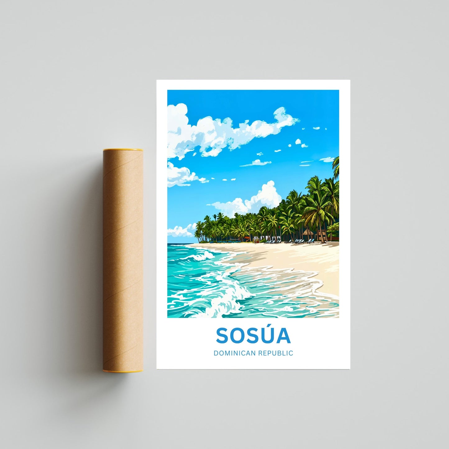 Sosúa Travel Poster - Palm coast
