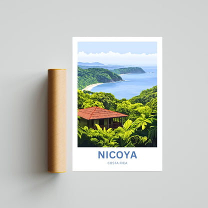Nicoya, Costa Rica Travel Poster  - Captivating Serenity