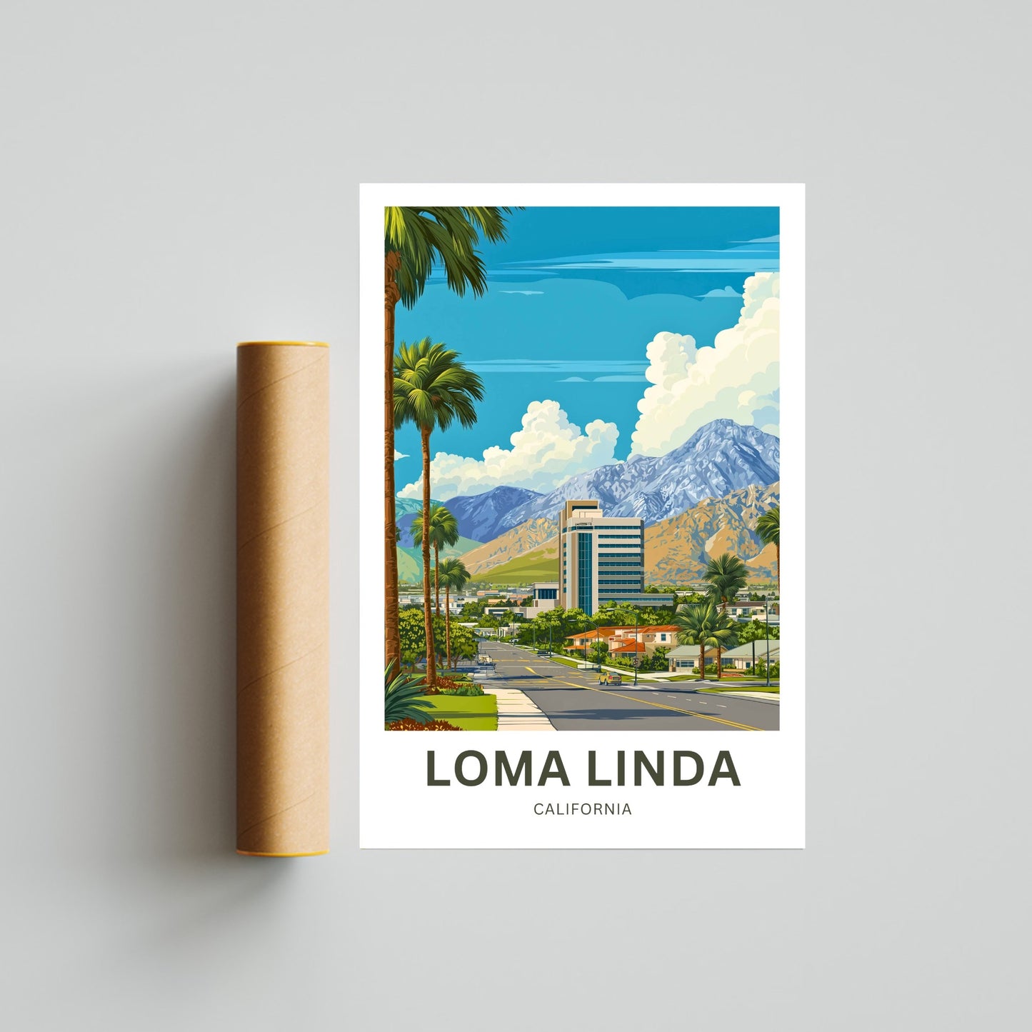 Loma Linda Travel Poster  - Street View