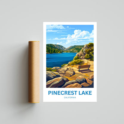 Pinecrest Lake Travel Poster - California Alpine Escape