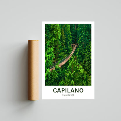 Capilano Suspension Bridge  Travel Poster - Woodland wonder