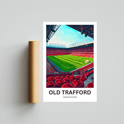 Old Trafford Travel Poster- Theatre of Dreams