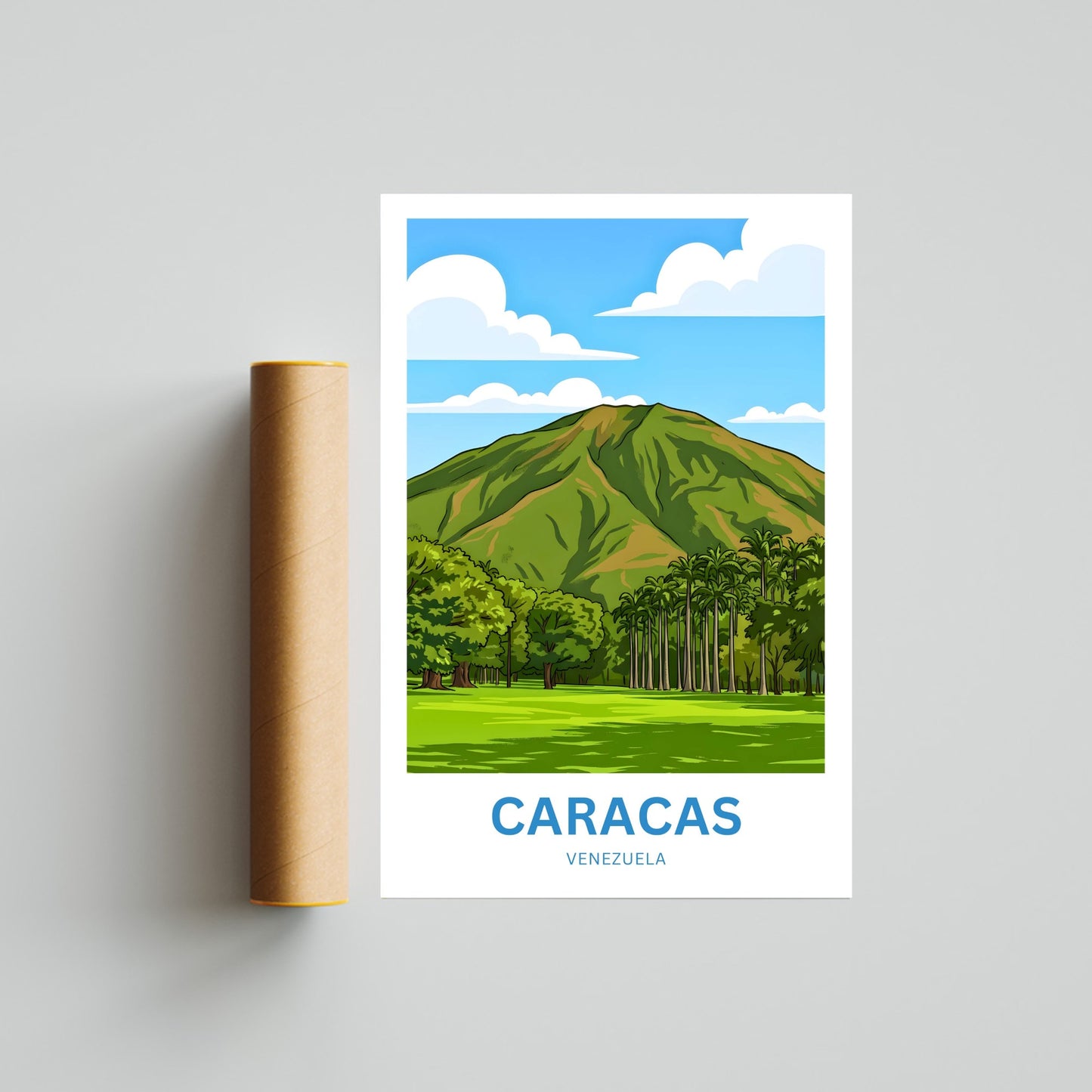 Caracas Travel Poster - Peaks View