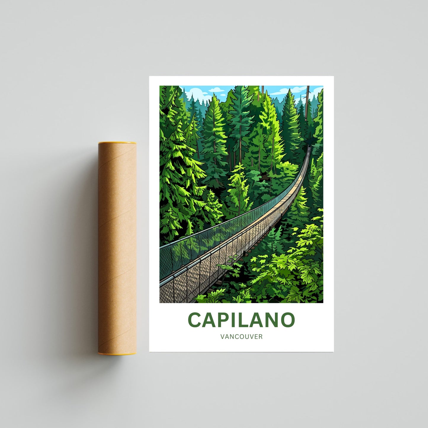 Capilano Suspension Bridge  Travel Poster