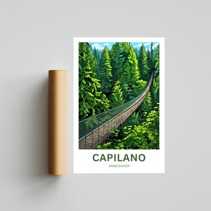 Capilano Suspension Bridge  Travel Poster