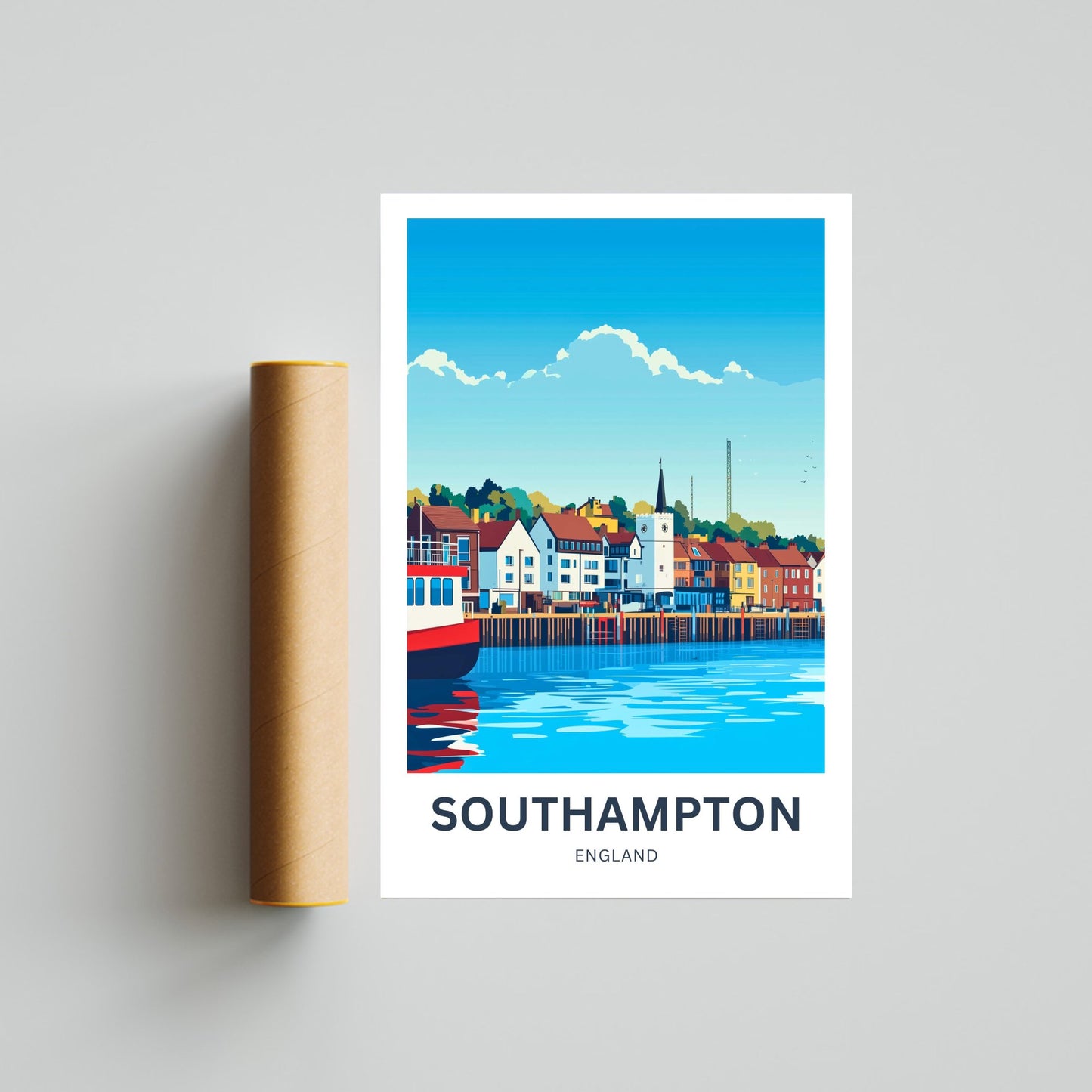 Southampton Travel Poster- England