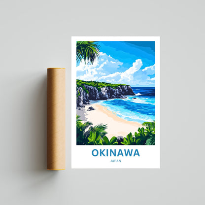 Okinawa Beach Travel Poster  - Japan