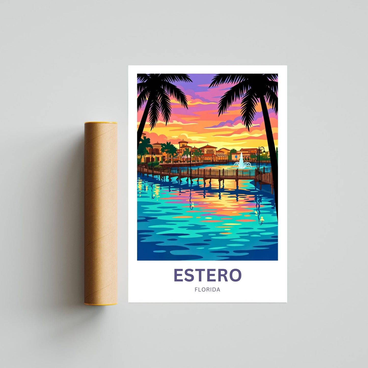 Estero Travel Poster - Coastal Living