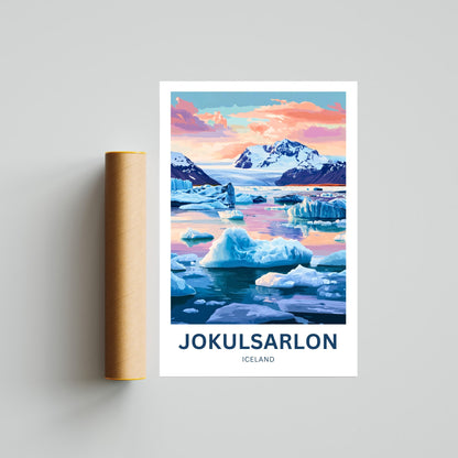 Jökulsárlón Travel Poster