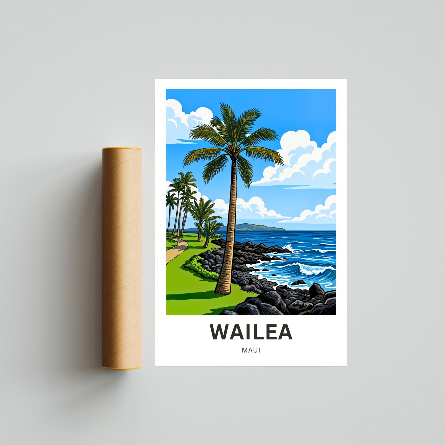 Wailea Travel Poster -  Blue Waters of Maui