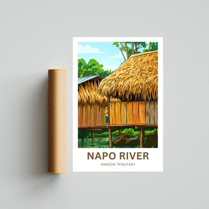 Napo River Travel Poster - Living