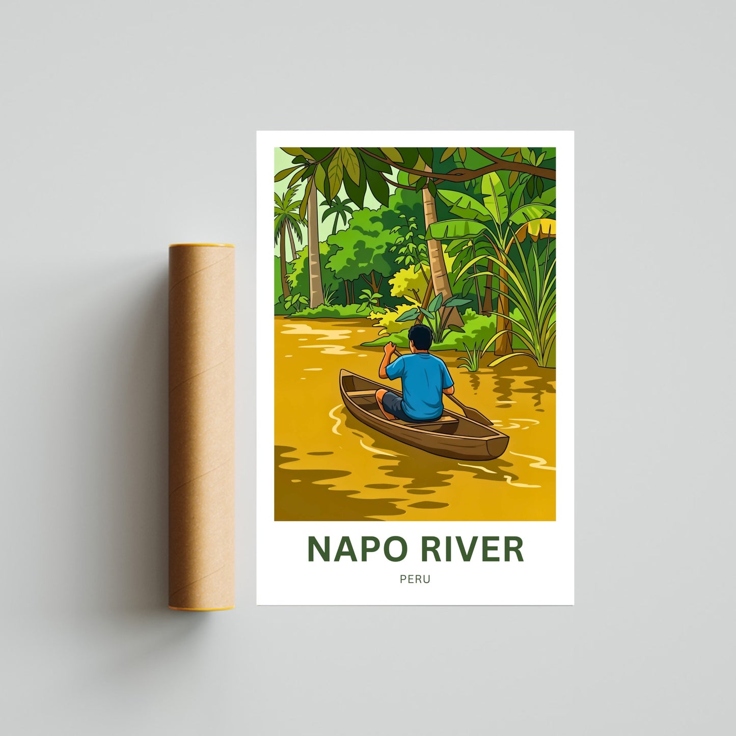 Napo River Travel Poster - Journey