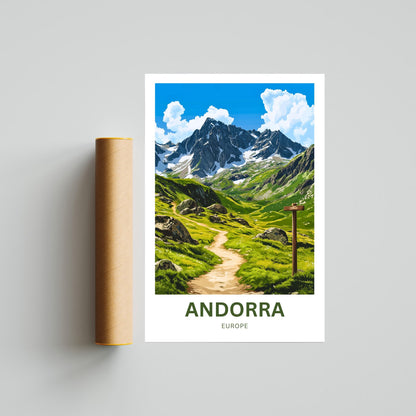 Andorra Travel Poster- Heart of the Pyrenees
