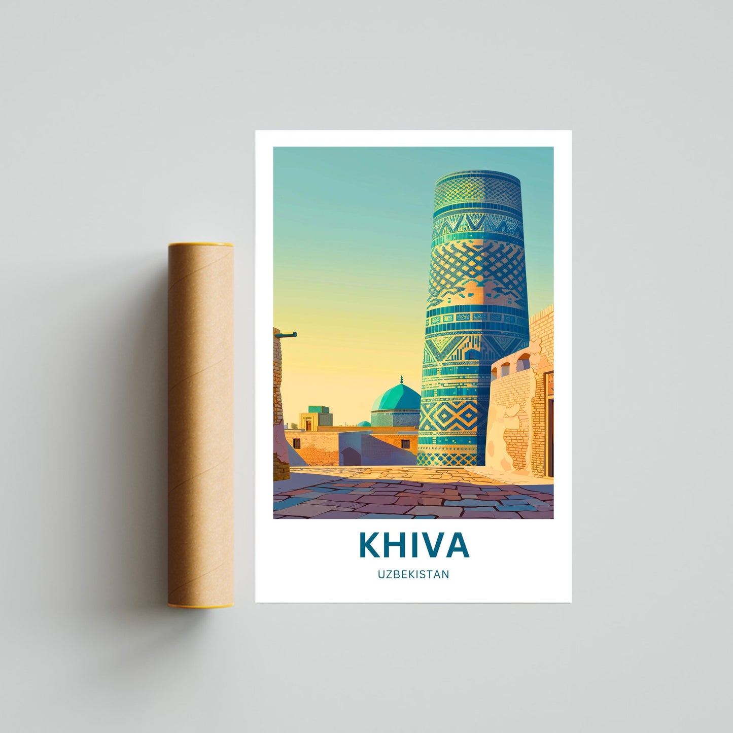 Khiva Travel Poster -  Minarets & History