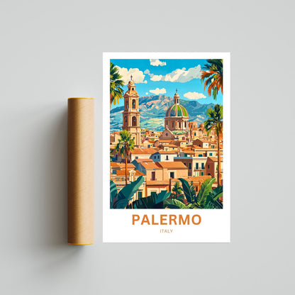 Palermo Travel Poster- Italy