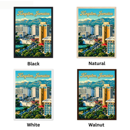 Kingston Vintage Travel Poster - Jamaica Downtown Life